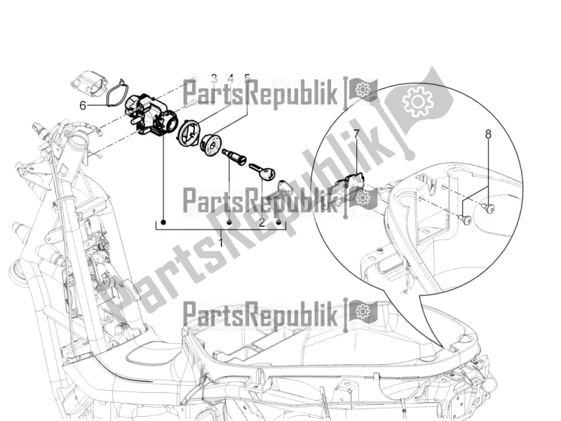 All parts for the Locks of the Piaggio MP3 300 Yourban LT ERL 2016