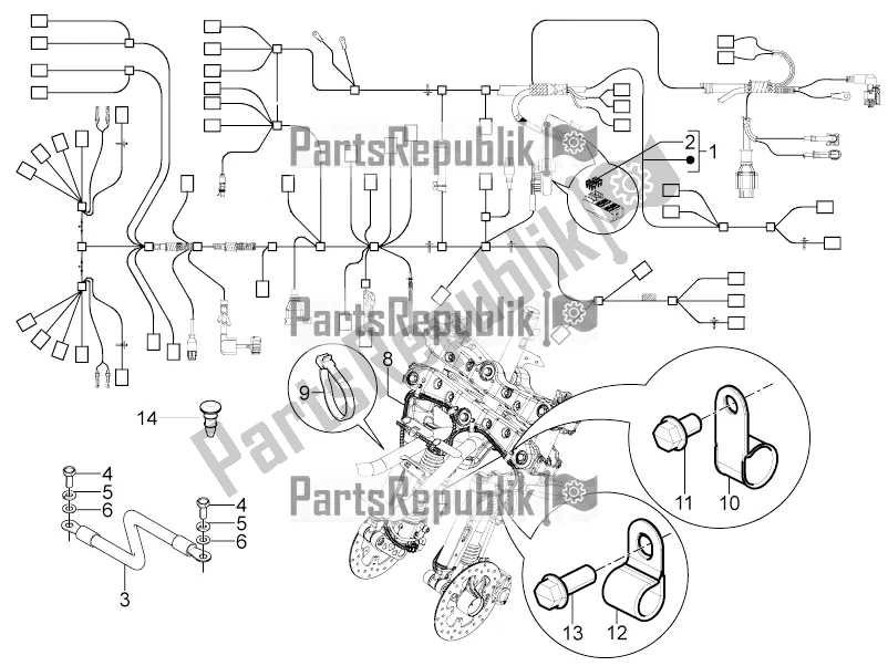 All parts for the Main Cable Harness of the Piaggio MP3 300 Yourban LT ERL 2016