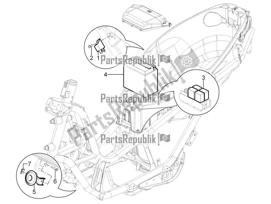 Toutes les pièces pour le Télécommandes - Batterie - Klaxon du Piaggio MP3 300 Yourban LT ERL 2016