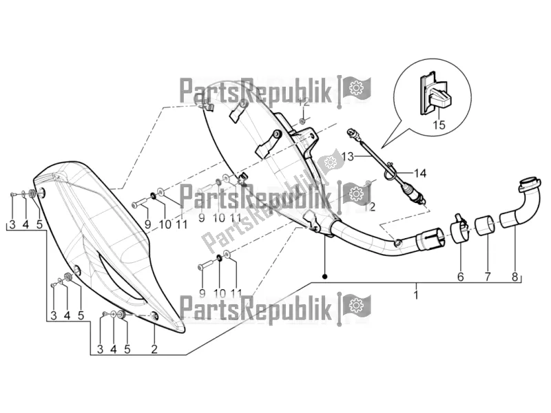 Toutes les pièces pour le Silencieux du Piaggio MP3 300 Yourban LT ERL 2016