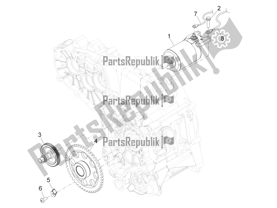 All parts for the Stater - Electric Starter of the Piaggio MP3 300 Yourban LT ERL 2016