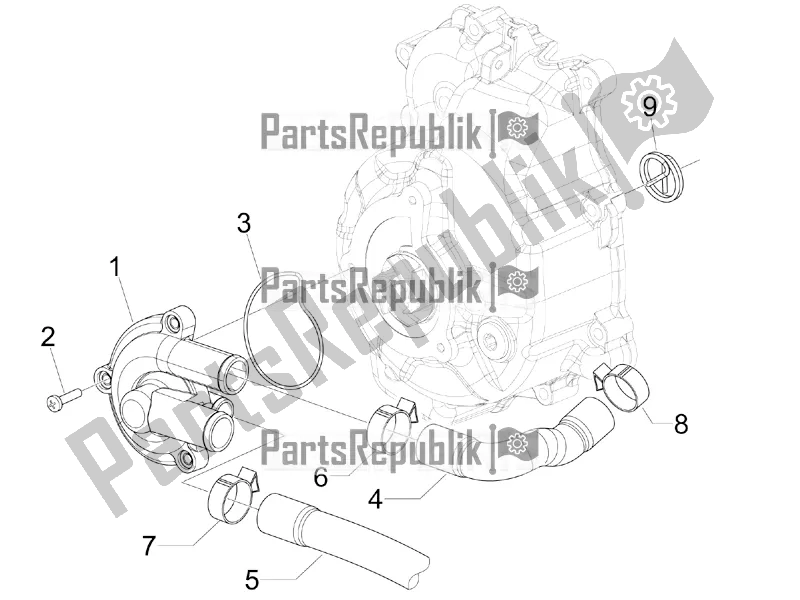 Todas las partes para Bomba De Enfriamiento de Piaggio MP3 300 Yourban LT RL-Sport 2017