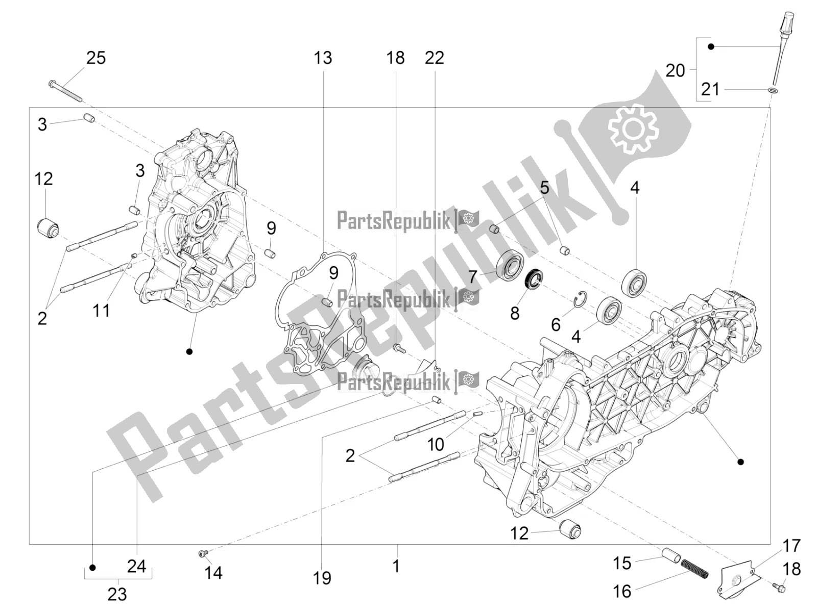 Wszystkie części do Korbowód Piaggio MP3 300 Yourban LT RL-Sport 2017