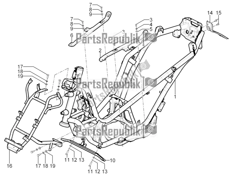 Todas as partes de Quadro / Carroceria do Piaggio MP3 300 Yourban LT RL-Sport 2017