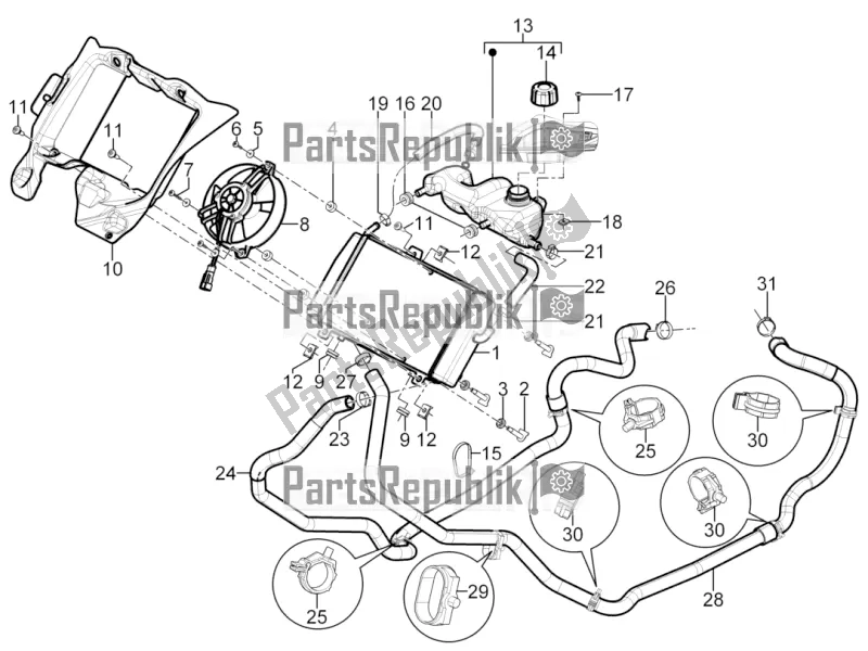 Toutes les pièces pour le Système De Refroidissement du Piaggio MP3 300 Yourban LT RL-Sport 2018