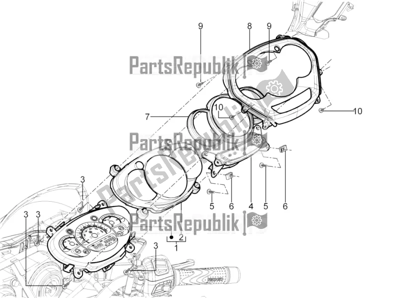 All parts for the Meter Combination - Cruscotto of the Piaggio MP3 300 Yourban LT RL-Sport 2018