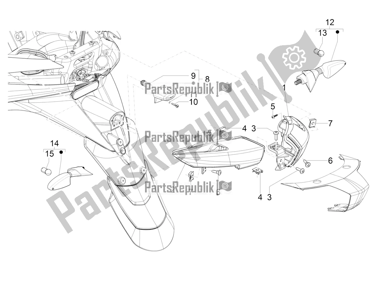 Toutes les pièces pour le Phares Arrière - Clignotants du Piaggio MP3 300 Yourban LT RL-Sport 2018