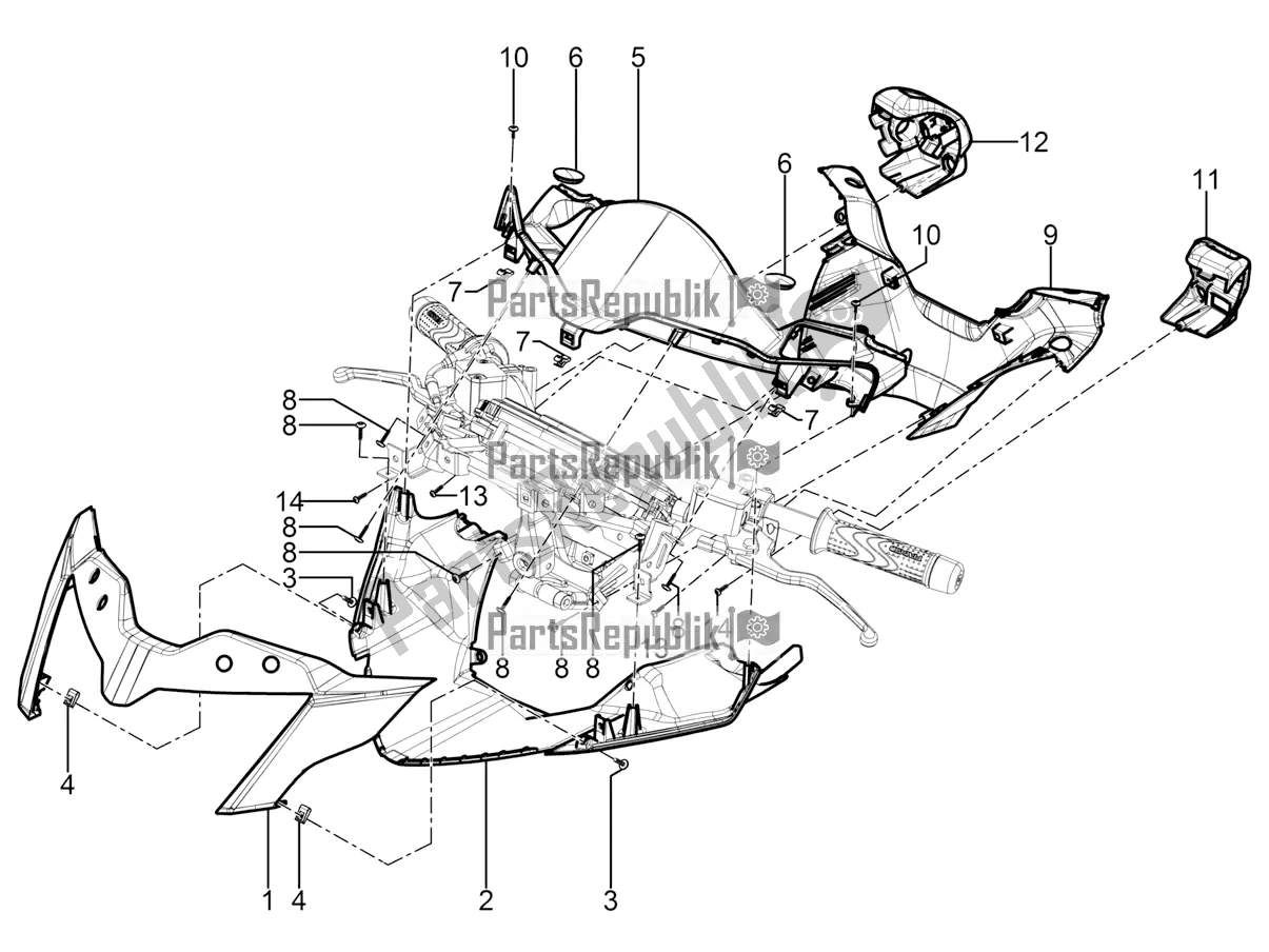 Toutes les pièces pour le Couvertures De Guidon du Piaggio MP3 300 Yourban LT RL-Sport 2019