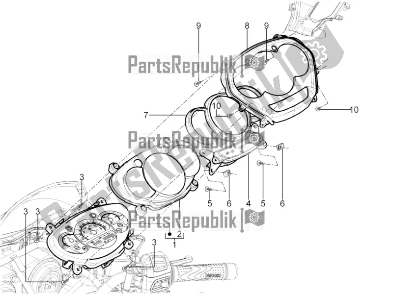 All parts for the Meter Combination - Cruscotto of the Piaggio MP3 300 Yourban LT RL-Sport 2019