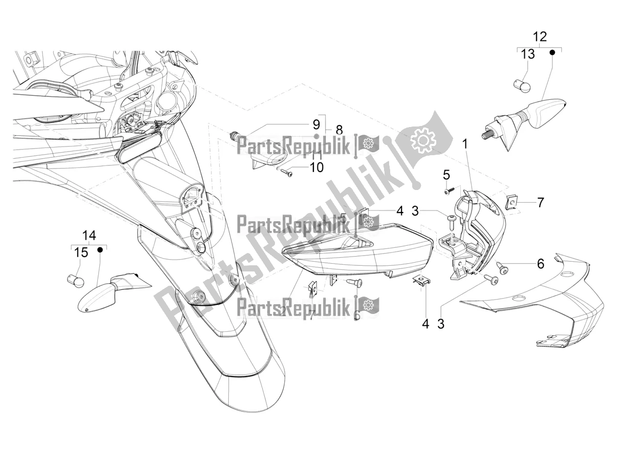 Toutes les pièces pour le Phares Arrière - Clignotants du Piaggio MP3 300 Yourban LT RL-Sport 2019