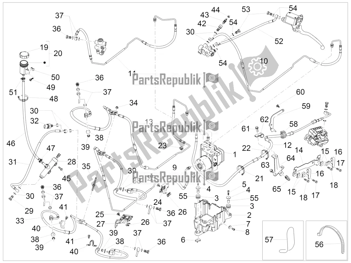 Toutes les pièces pour le Système De Freinage Abs du Piaggio MP3 350 Maxi Sport 2018