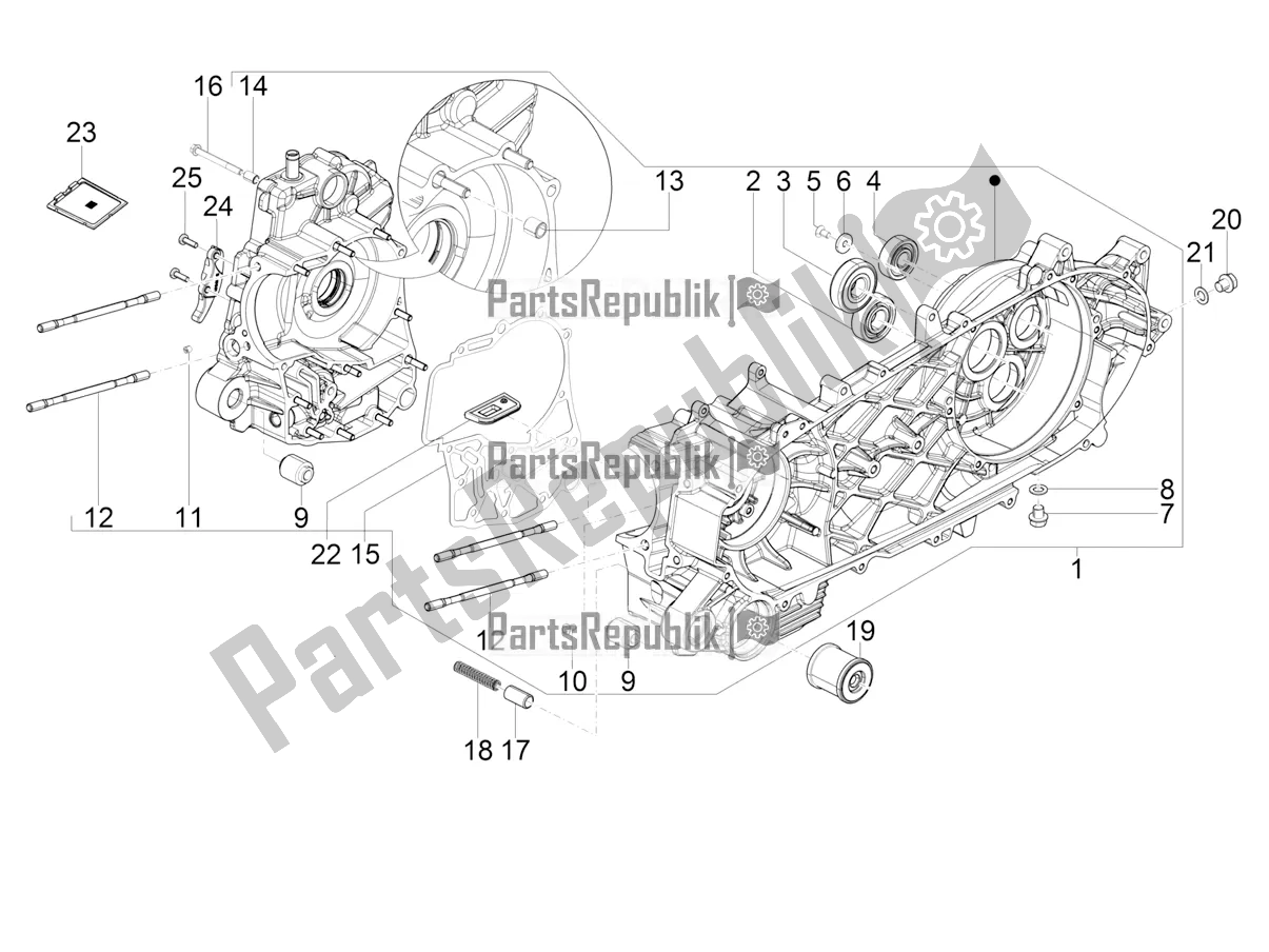 Toutes les pièces pour le Carter du Piaggio MP3 350 Maxi Sport 2018