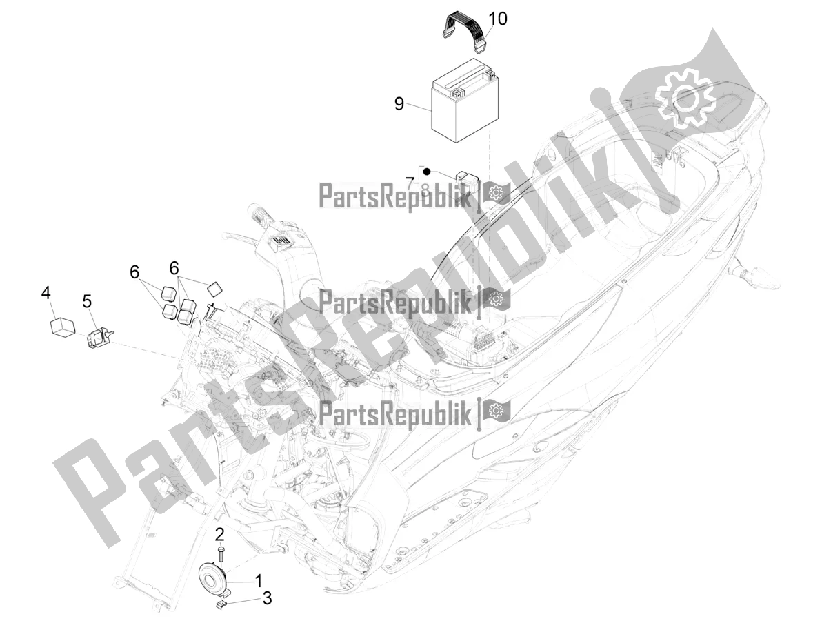 Toutes les pièces pour le Télécommandes - Batterie - Klaxon du Piaggio MP3 350 Maxi Sport 2018