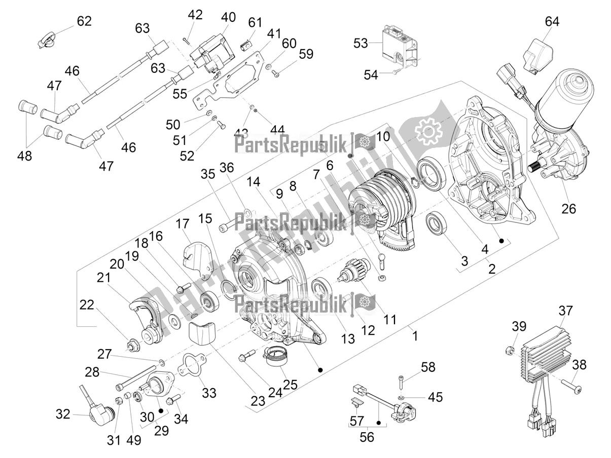 Toutes les pièces pour le Régulateurs De Tension - Unités De Commande électronique (ecu) - H. T. Bobine du Piaggio MP3 350 Maxi Sport 2018