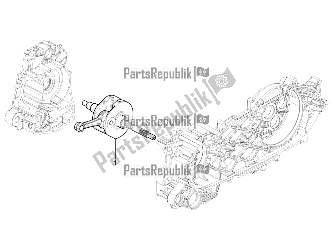 All parts for the Crankshaft of the Piaggio MP3 350 Maxi Sport 2019