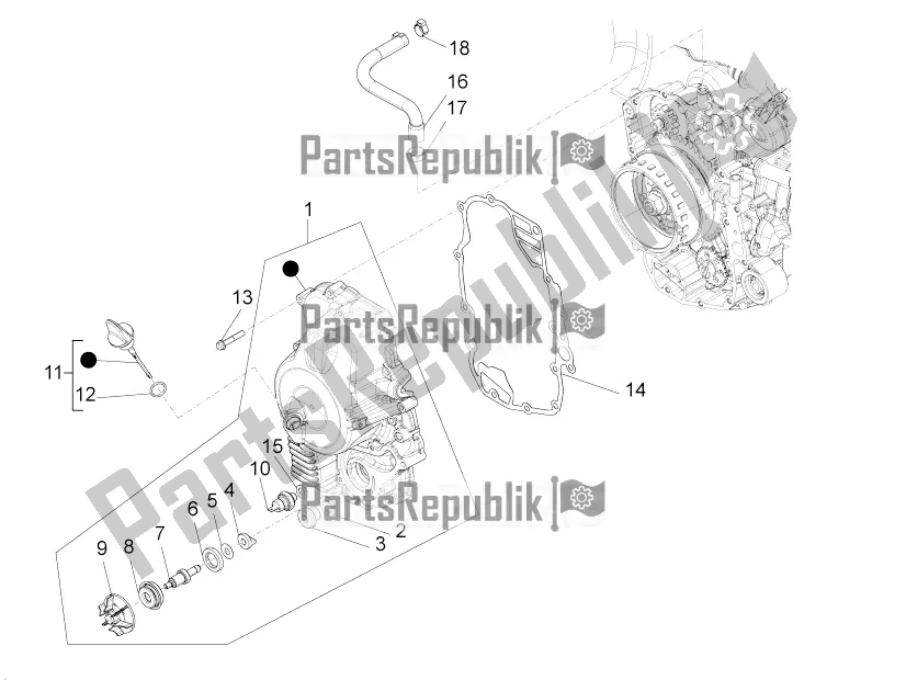 Todas las partes para Cubierta Del Volante Magneto - Filtro De Aceite de Piaggio MP3 350 Maxi Sport 2019