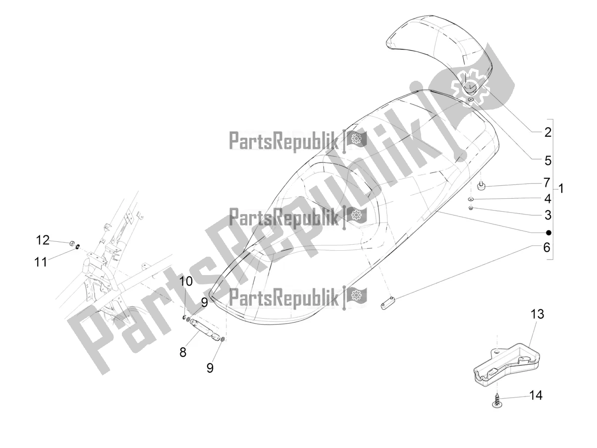 All parts for the Saddle/seats of the Piaggio MP3 350 Maxi Sport 2019