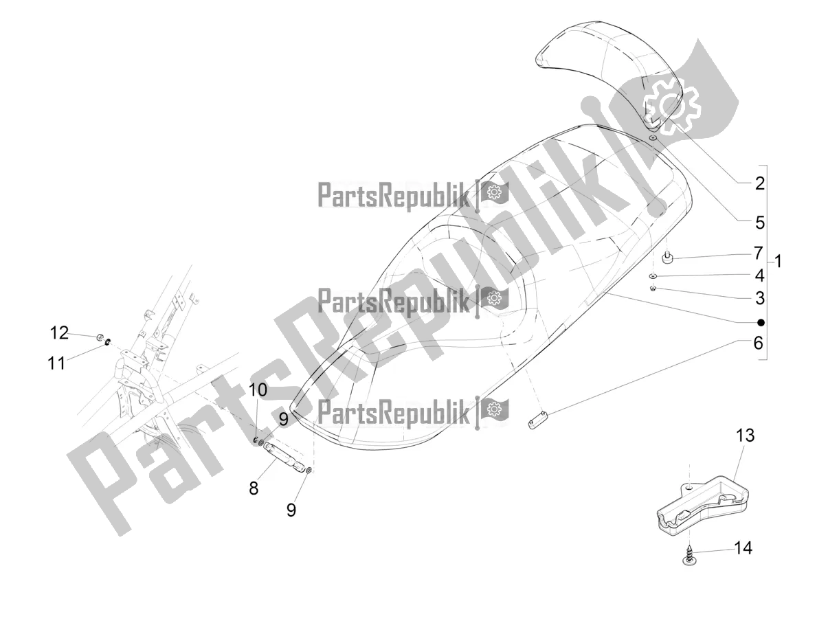 Alle onderdelen voor de Zadel / Stoelen van de Piaggio MP3 350 Maxi Sport 2019