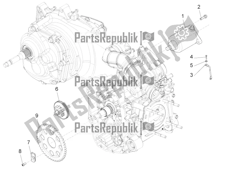 All parts for the Stater - Electric Starter of the Piaggio MP3 350 Maxi Sport 2019