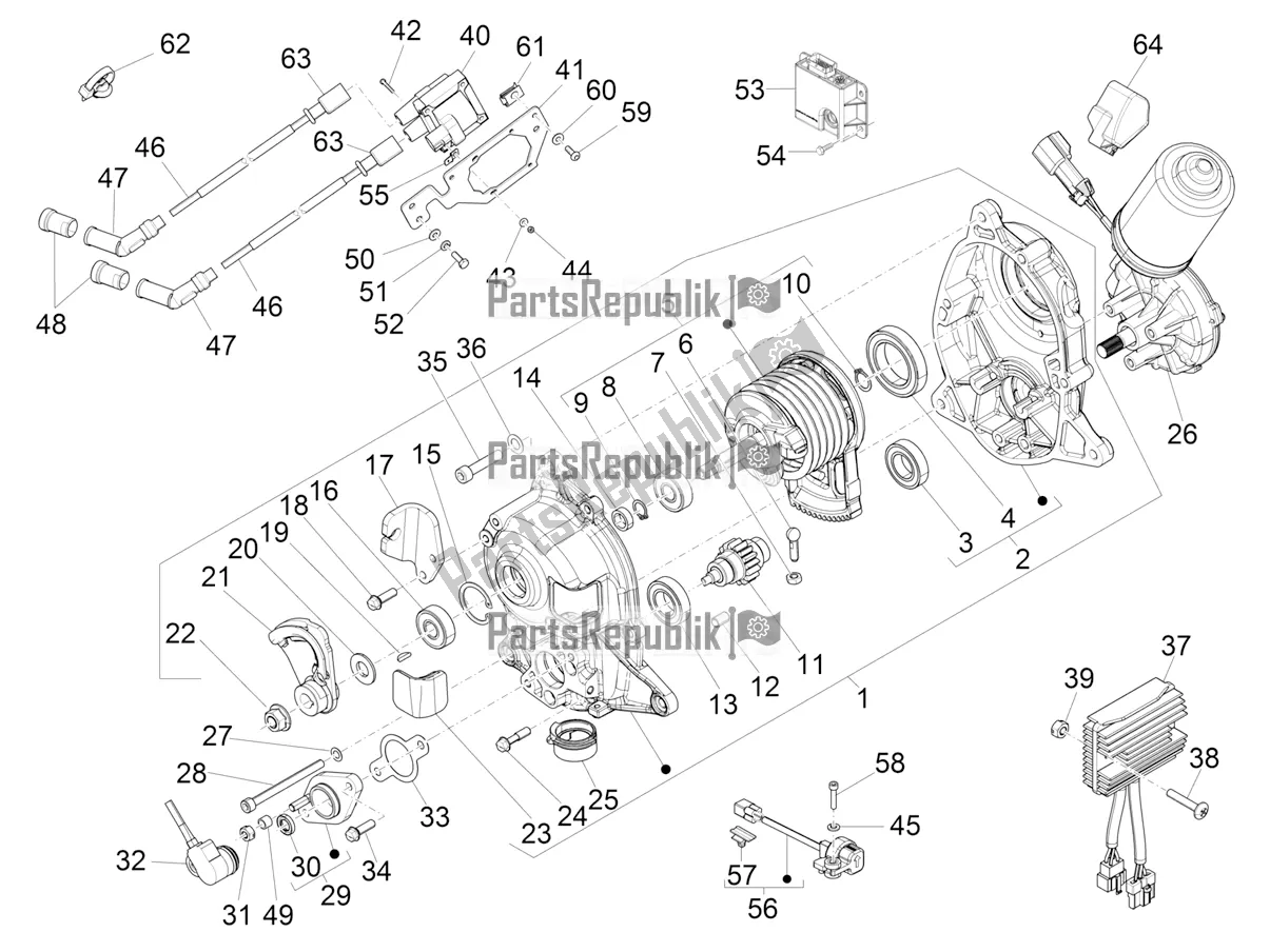 Tutte le parti per il Regolatori Di Tensione - Centraline Elettroniche (ecu) - H. T. Bobina del Piaggio MP3 350 Maxi Sport 2019