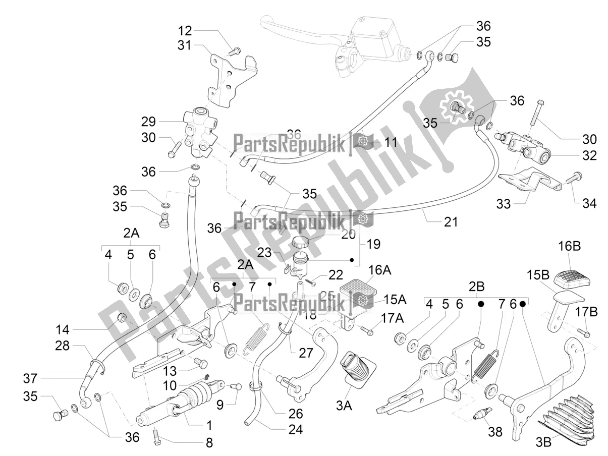 Wszystkie części do Peda? Y Steruj? Ce - D? Wignie Piaggio MP3 350 Maxi Sport 2020