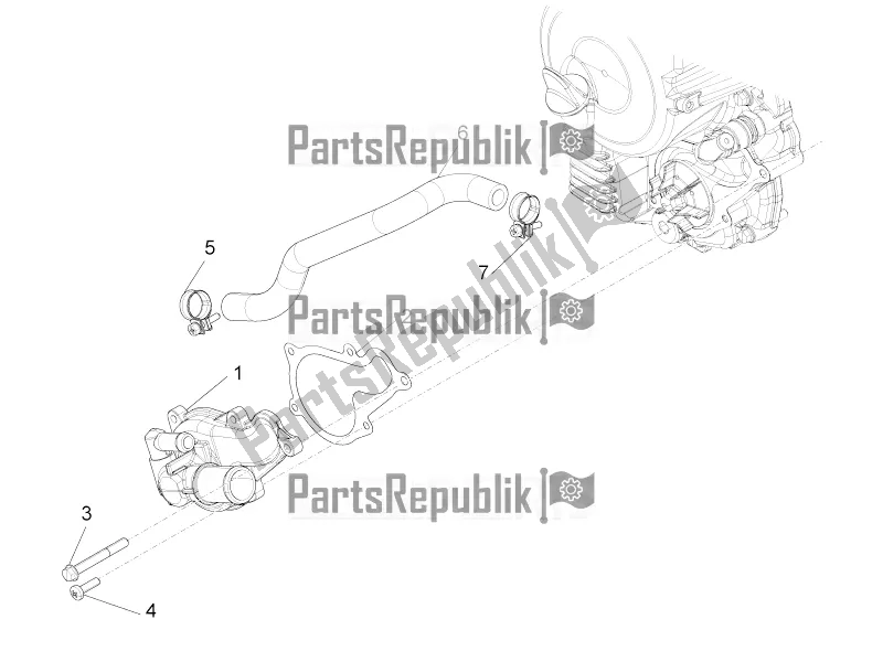 Todas las partes para Bomba De Enfriamiento de Piaggio MP3 350 Maxi Sport 2020