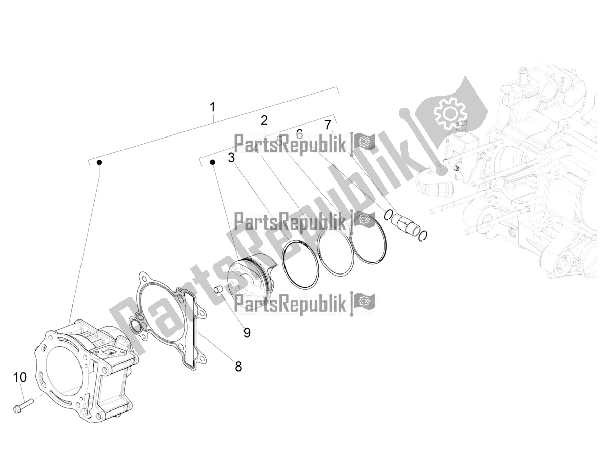 Todas las partes para Unidad De Pasador Cilindro-pistón-muñeca de Piaggio MP3 350 Maxi Sport 2020