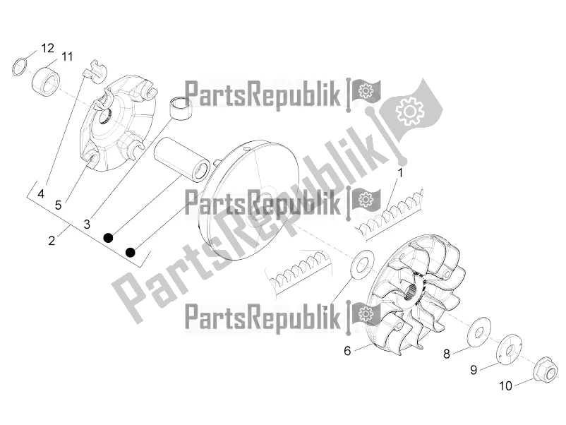 Todas las partes para Polea Motriz de Piaggio MP3 350 Maxi Sport 2020