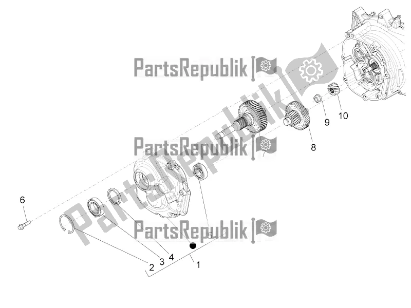 Todas las partes para Unidad De Reducción de Piaggio MP3 350 Maxi Sport 2020