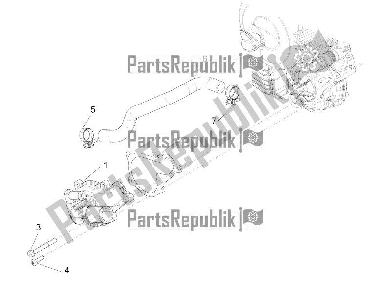 Todas las partes para Bomba De Enfriamiento de Piaggio MP3 350 Maxi Sport 2021