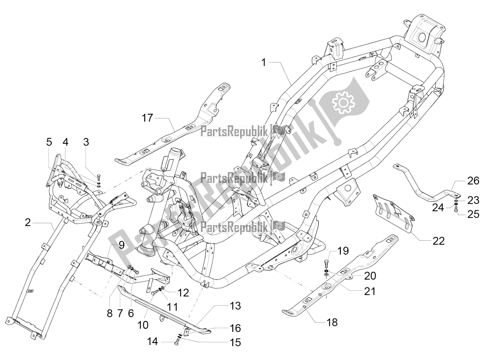 Toutes les pièces pour le Cadre / Carrosserie du Piaggio MP3 350 Maxi Sport 2021