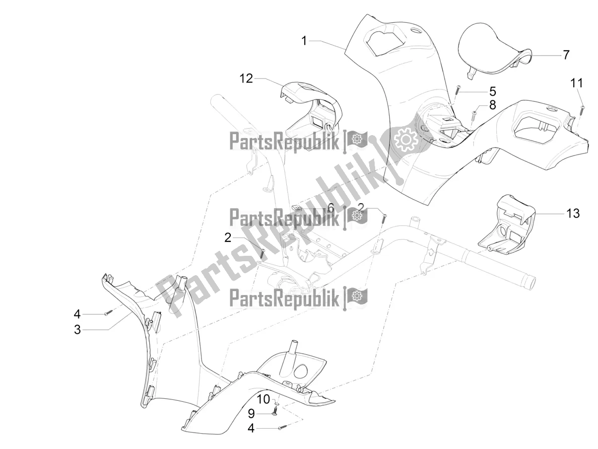 Toutes les pièces pour le Couvertures De Guidon du Piaggio MP3 350 Maxi Sport 2021