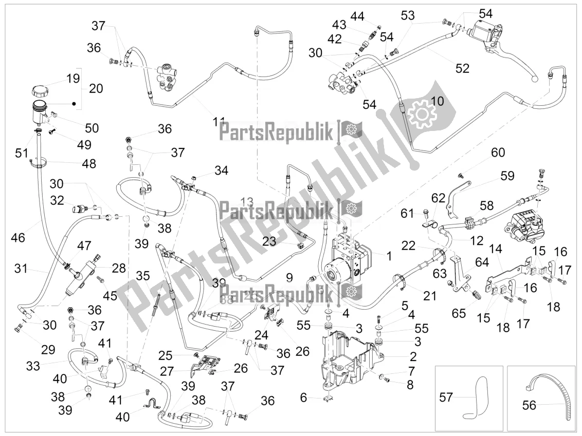 Toutes les pièces pour le Système De Freinage Abs du Piaggio MP3 400 2020