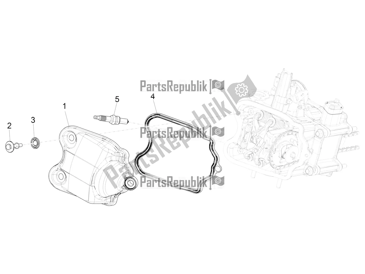 Todas las partes para Cubierta De Tapa De Cilindro de Piaggio MP3 400 2020