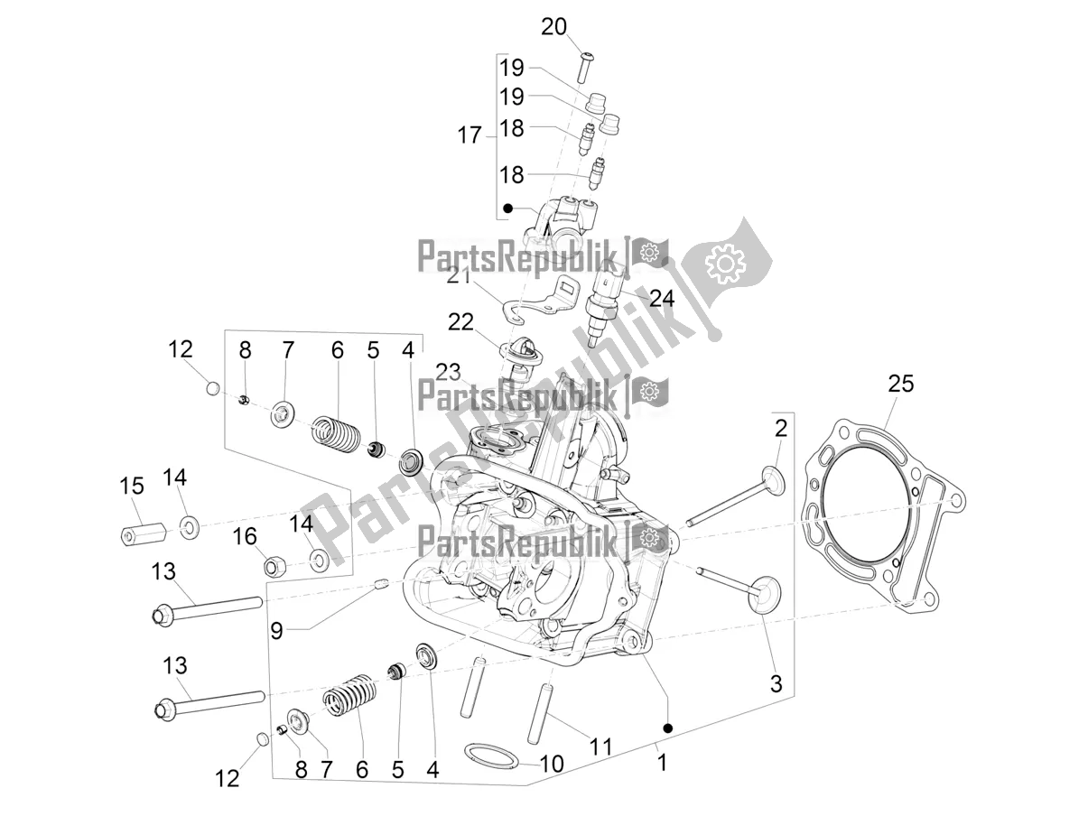 Toutes les pièces pour le Cylinder Head Unit - Valve du Piaggio MP3 400 2020