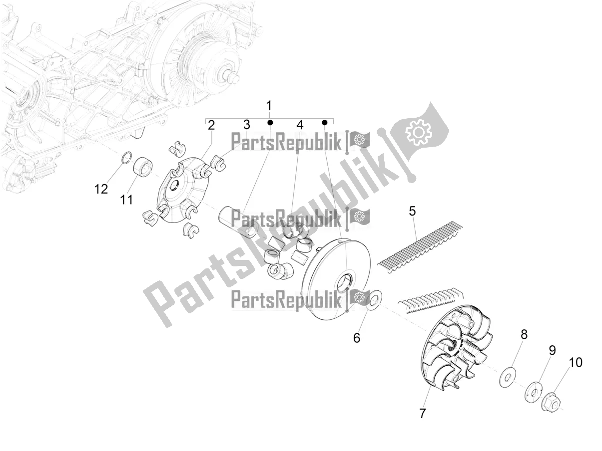 Toutes les pièces pour le Poulie Motrice du Piaggio MP3 400 2020