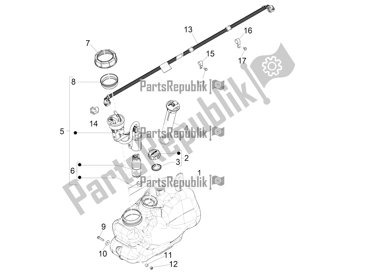 Todas las partes para Depósito De Combustible de Piaggio MP3 400 2020