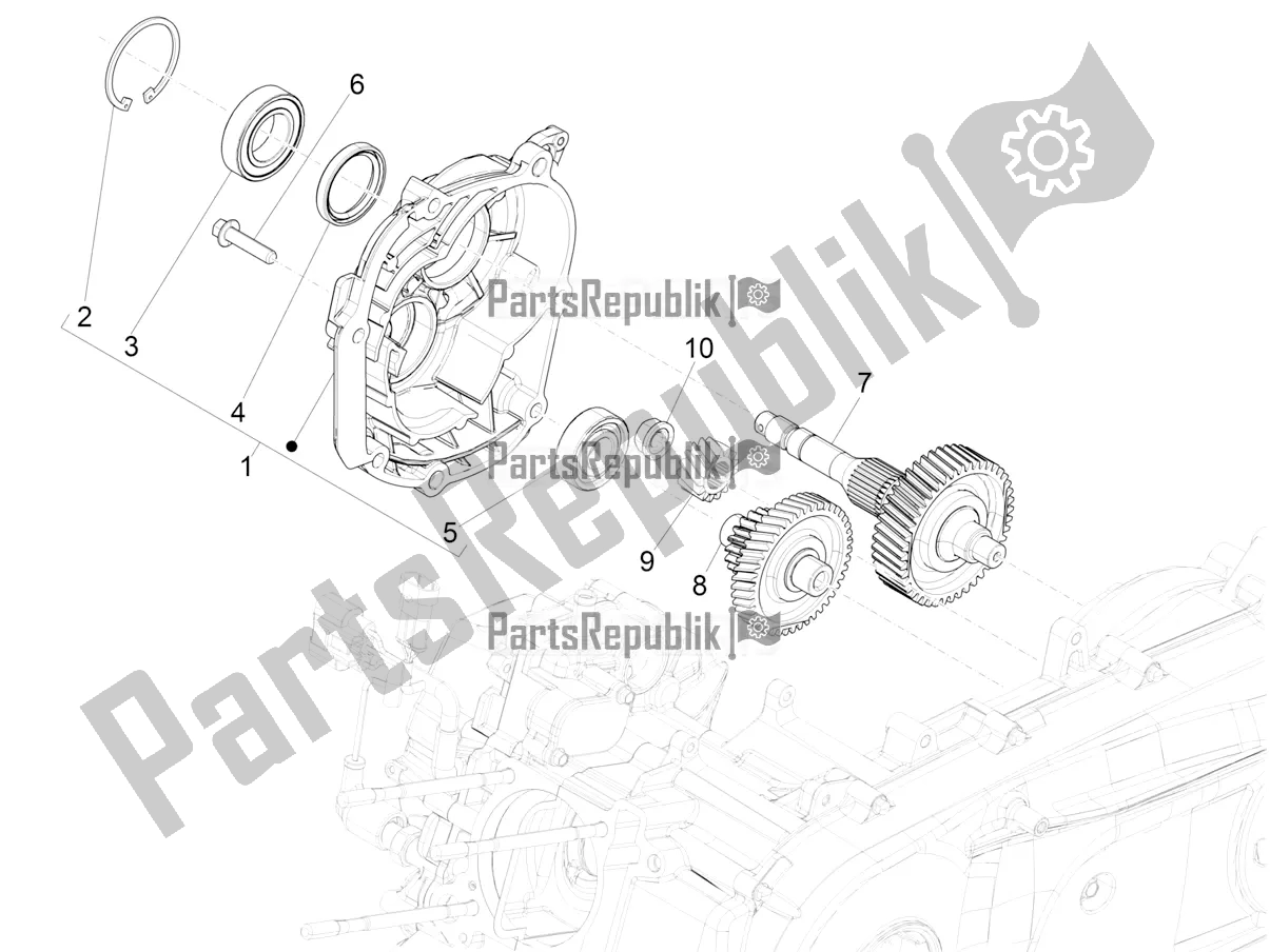 Todas las partes para Unidad De Reducción de Piaggio MP3 400 2020