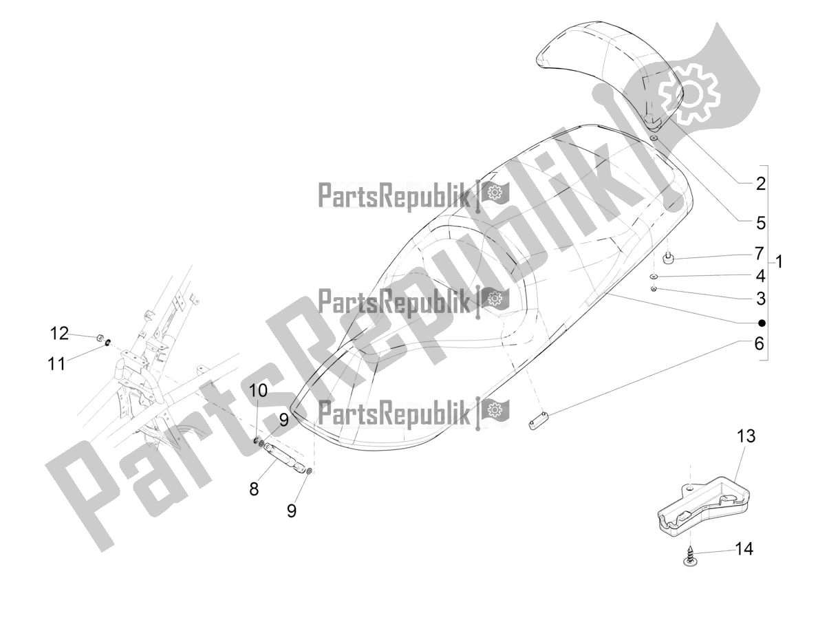 Tutte le parti per il Sella / Sedili del Piaggio MP3 400 2020