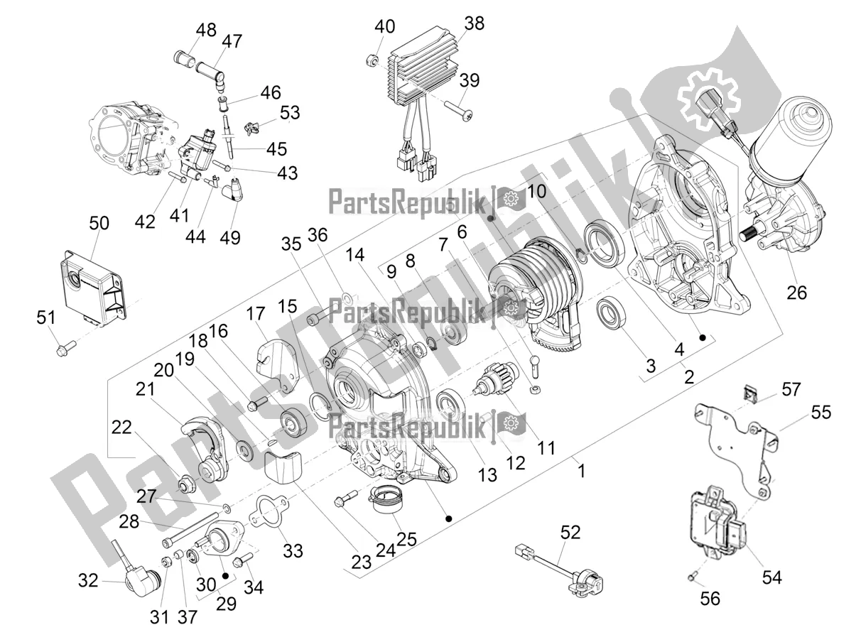 Toutes les pièces pour le Régulateurs De Tension - Unités De Commande électronique (ecu) - H. T. Bobine du Piaggio MP3 400 2020