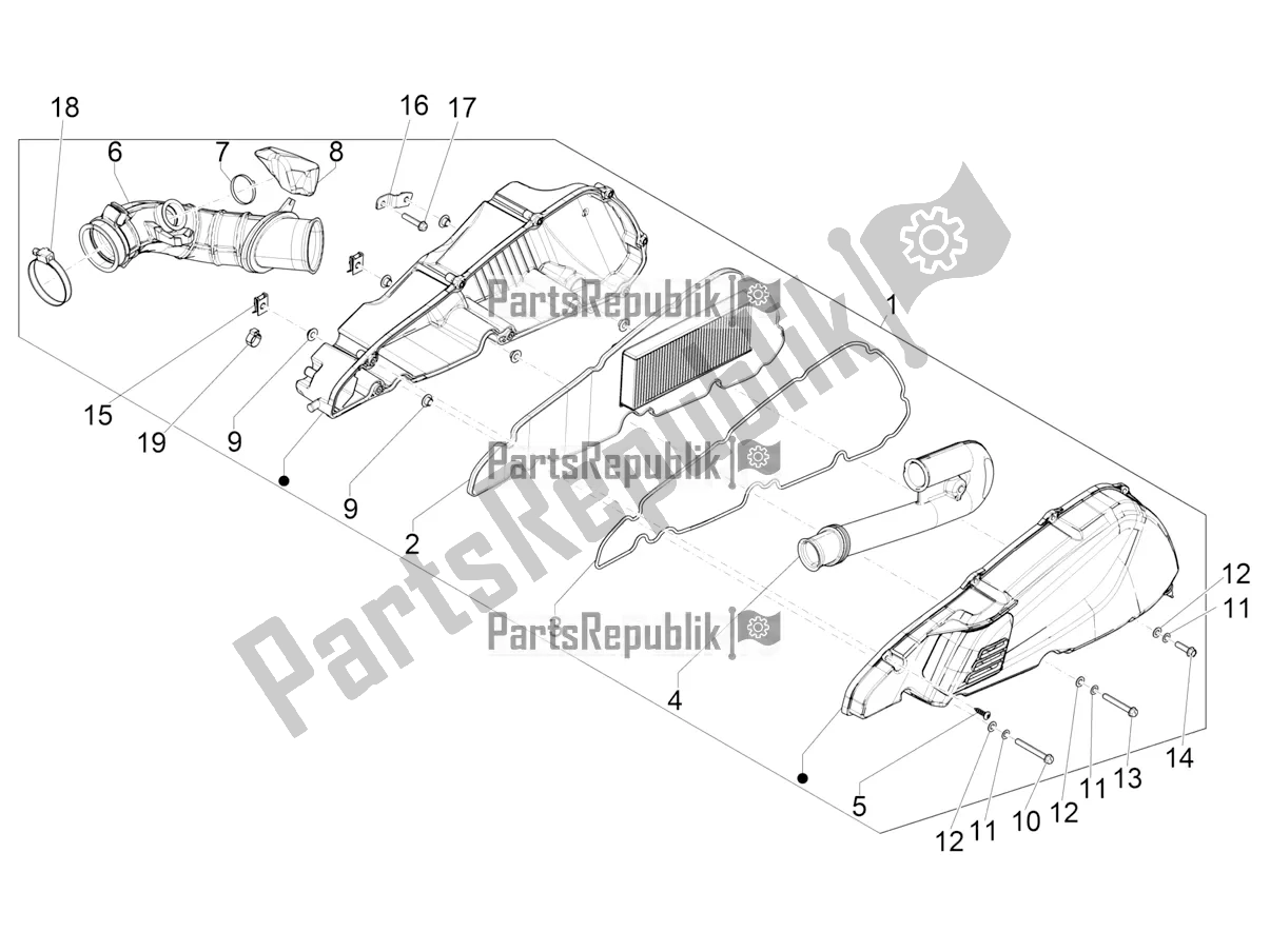 Todas las partes para Filtro De Aire de Piaggio MP3 400 2021