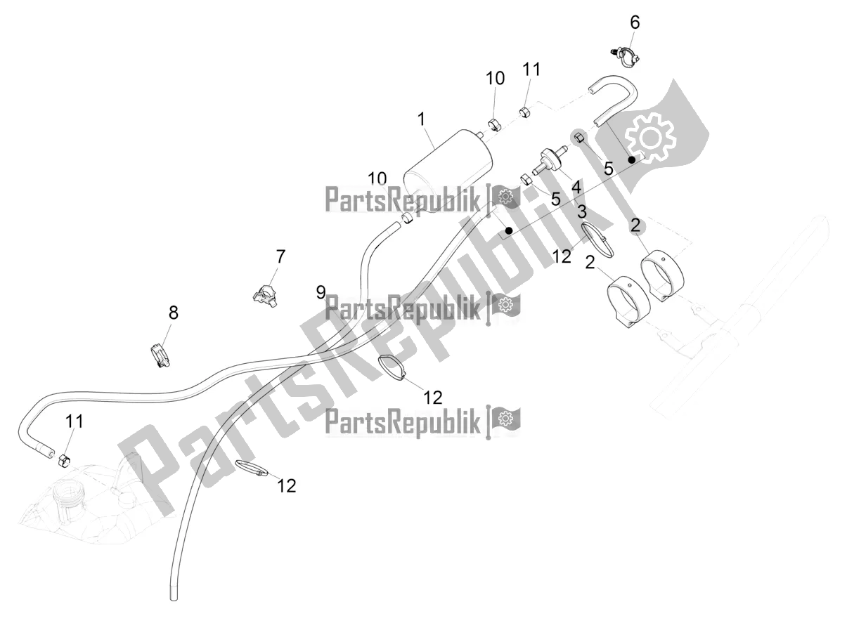 Todas las partes para Sistema Antipercolación de Piaggio MP3 400 2021