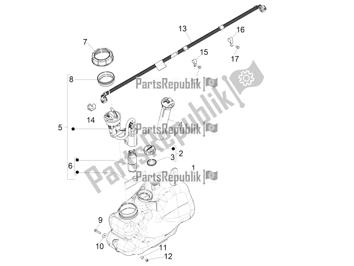 Todas las partes para Depósito De Combustible de Piaggio MP3 400 2021