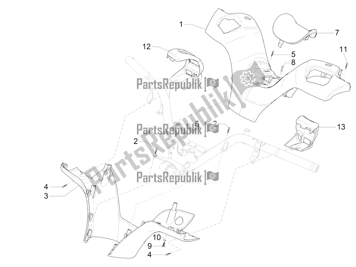 Todas as partes de Coberturas De Guidão do Piaggio MP3 400 2021