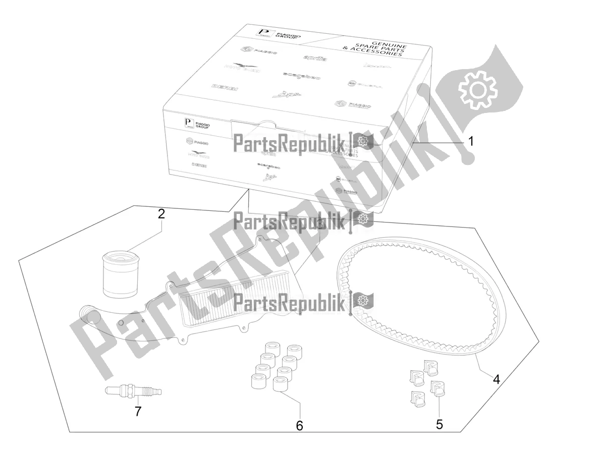 Alle onderdelen voor de Reduce Wear And Maintenance Kit van de Piaggio MP3 400 2021