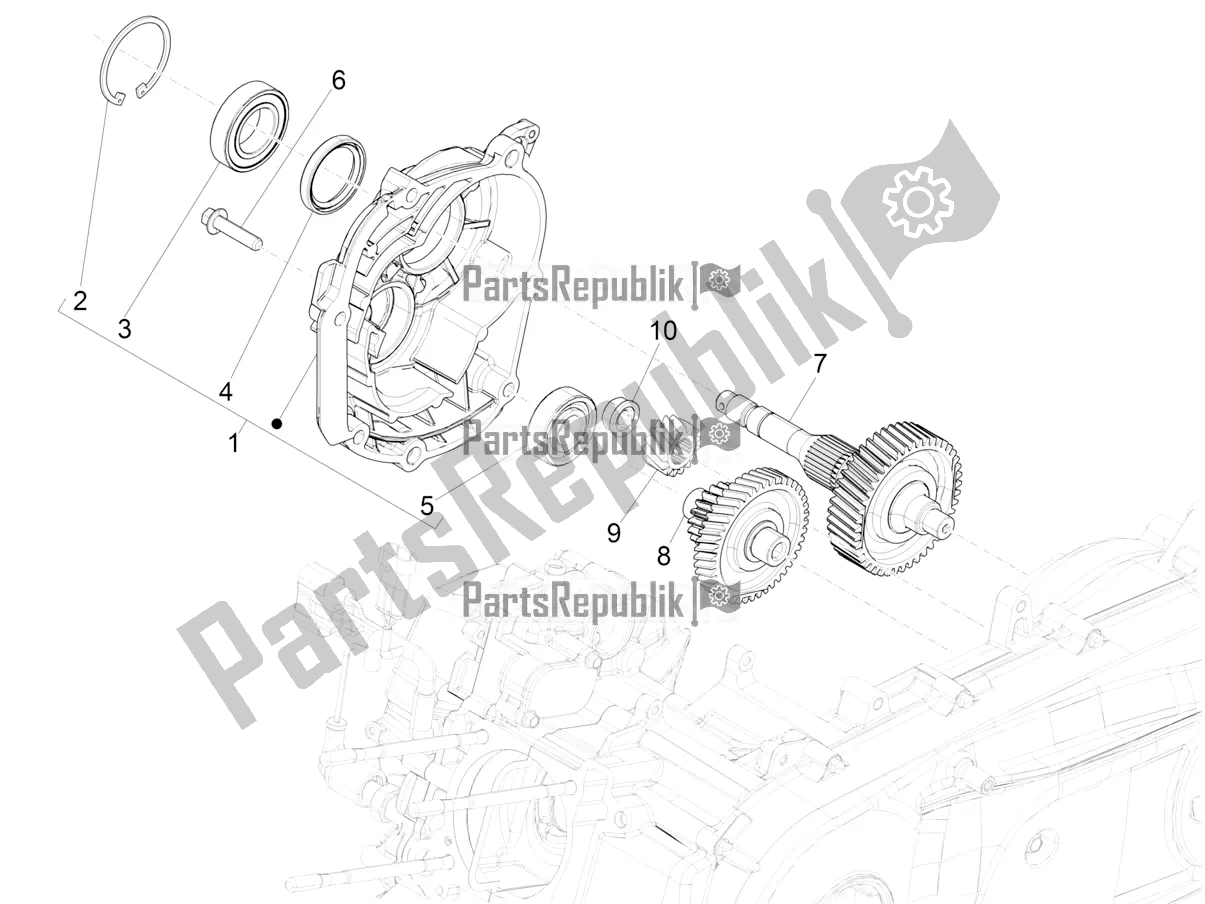 Todas las partes para Unidad De Reducción de Piaggio MP3 400 2021