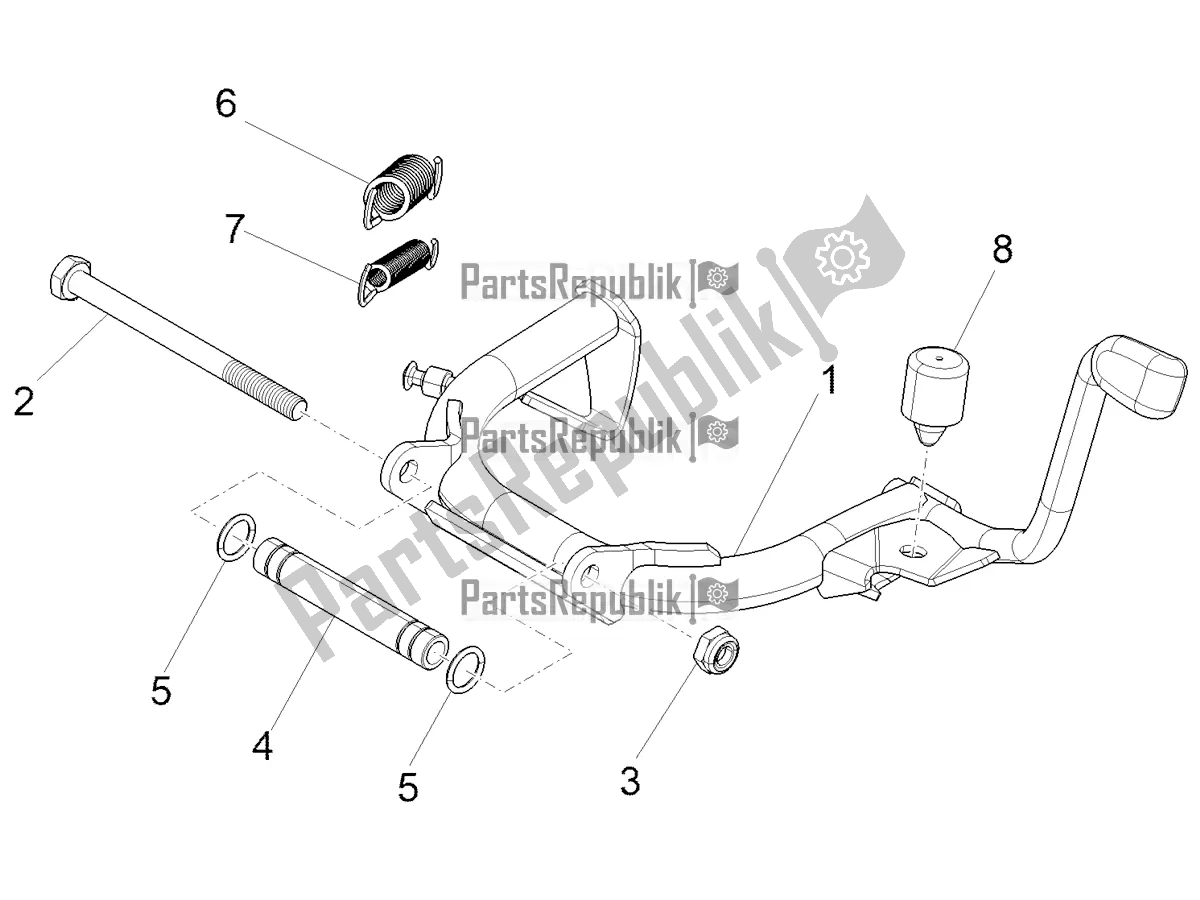 All parts for the Stand/s of the Piaggio MP3 400 2021