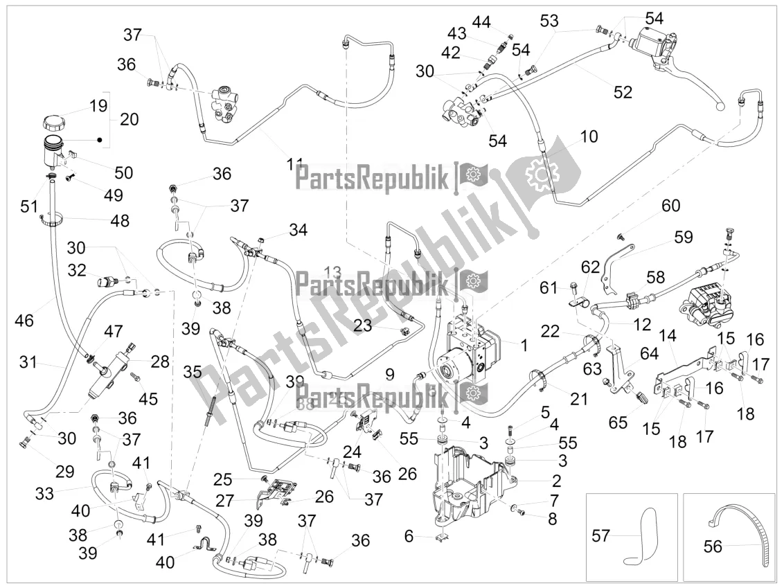 Toutes les pièces pour le Système De Freinage Abs du Piaggio MP3 400 2022