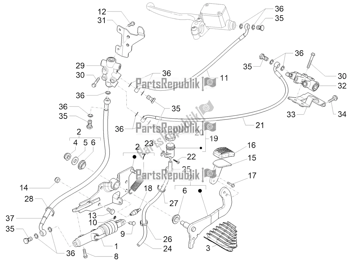 Todas las partes para Pedales De Control - Palancas de Piaggio MP3 400 2022