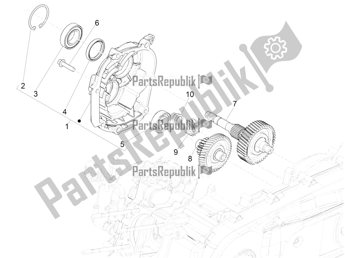 All parts for the Reduction Unit of the Piaggio MP3 400 2022